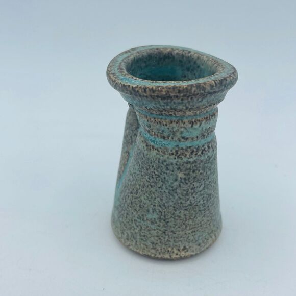 Studio Art Pottery Hand Made Floral Frog Organic Shape Mini Bud Vase OOAK - Picture 1 of 10